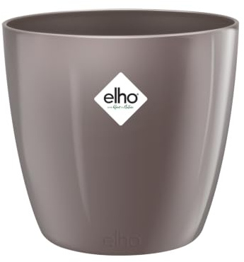 elho Brussels Diamond Round 14cm Flower Pot - Oyster Pearl