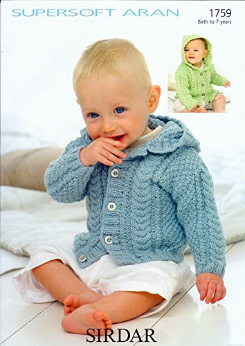 Sirdar Knitting Pattern - Supersoft Aran, Jackets 1759