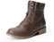 DREAM PAIRS Stivali da Donna con Tacco Grosso e Stivaletti Pelle PU Stivaletti con Tacco Spesso e Suola Spessa in TPR Con Lacci,Size 40.5,Marrone,PEAKK