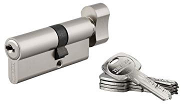 Cilindro europeo a pomolo 30Bx40 Trafic 6, nichel, antiperforazione, antirottura, 5 chiavi piatte reversibili- THIRARD