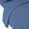 HOMESCAPES Leinen Betttuch ohne Gummizug Marineblau 178x255 cm, Halbleinen Bettlaken aus 60% Leinen und 40% Baumwolle