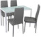 Noorsk Design Conjunto de Mesa de Cocina 105x60 + 4 sillas Clasik (Sillas Grises)