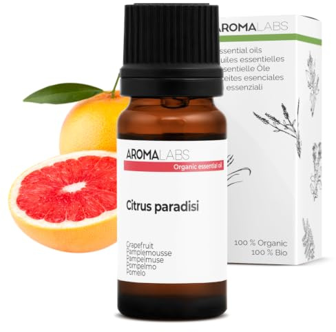 BIO - Grapefruit Essential Oil - 10mL - 100% Pure, Natural, Chemotyped and AB Certified - AROMA LABS (French Brand)