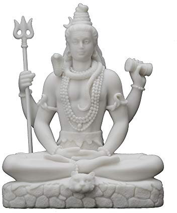 Veronese Design 16,5 cm hoch Kunstharz gegossen Marmor Finish Meditierende Shiva Hindu-Gott Statue Indisches Idol