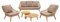 OUTLIV. Danao Loungeset Akazie/Rope Taupe Bezüge aus Olefin