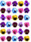 Ediblecakedecorations 30 x Pansy Flowers STAND UP Edible Paper Cupcake Toppers Cake Decorations