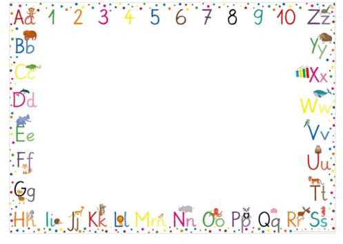PuK Krämmer GmbH Schreibtischunterlage ABC Kinder Papier DIN A2 | XXL 25 Blatt Block zum Malen, Schreiben und Kritzeln | 1er, 2er und 3er Pack | Malunterlage Mädchen Jungen