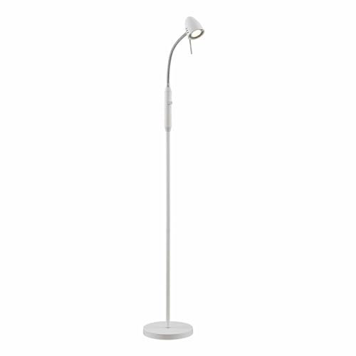 Lindby Stehlampe 'Heyko' dimmbar (Modern) in Weiß aus Metall u.a. für Wohnzimmer & Esszimmer (1 flammig, GU10) - Stehleuchte, Standleuchte, Floor Lamp, Wohnzimmerlampe, Licht nach oben unten