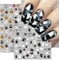 8 Sheets Halloween Nail Art Stickers Decals Self-Adhesive Cute Ghost Kids Pumpkins Ghost Skull Spider Web Nail Supplies Nail Art Design Decoration Accessories