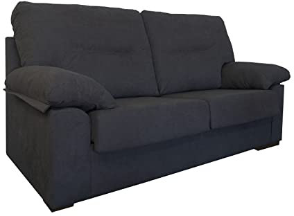 MUEBLIX.COM | Sofa Marcos | Sofa 3 Plazas | Sofas de Salón Modernos | Asientos de Goma Espuma | Color Antracita