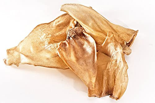 123... Hund dabei! - Oreilles de buffle 10 pièces - Oreilles de boeuf - Snack maigre pour intervalle et comme récompense - Paquet de conservation (oreilles de boeuf 10 pièces)