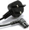 Figure 8 Power Lead 5M - 5 Meter - 2-Pin 90 Degree Angle IEC C7 Universal UK Plug Power Cable - Compatible with PS5, Xbox Series X, Smart LED TV, Samsung, LG, Sony TVs