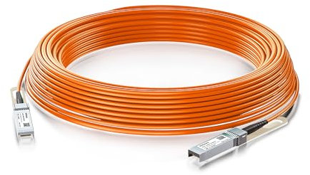 25G SFP28 SFP+ AOC Cable - 25GBASE Active Optical SFP Cable for Cisco SFP-10G-AOC10M, Ubiquiti UniFi, D-Link, Supermicro, Netgear, Mikrotik, ZTE Devices, 10-Meter