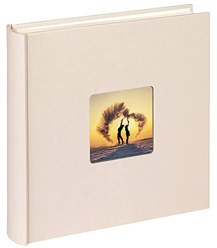 walther design Fotoalbum chamois 30 x 30 cm mit Cover-Ausstanzung, Fun FA-208-W