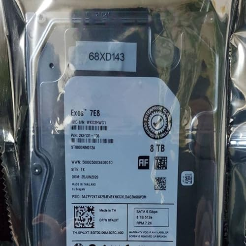MIDTY HDD für 8 TB 3,5 Zoll SATA 6 Gb/s 256 MB 7200 U/min für interne HDD für Server HDD für ST8000NM012A 0F4JXT