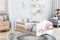 Happy Babies Kinderbett - Mit Matratze & Schublade und Rausfallschutz, 80x160, Mädchen Kinderbetten & Jugendbett Jungen Kids Bed, Jugendbett für Bodentief Ausziehbett Kleinkind, Lattenrost