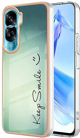 XINYEXIN Custodia per Honor 90 Lite 5G Cover con Disegni Design, Ultra Slim Morbido Silicone TPU Antiurto Antigraffio Bumper Cover - Smile