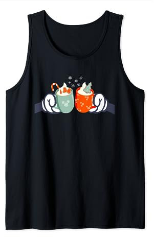 Disney Mickey and Minnie Mouse Holiday Christmas Cocoa Mugs Débardeur