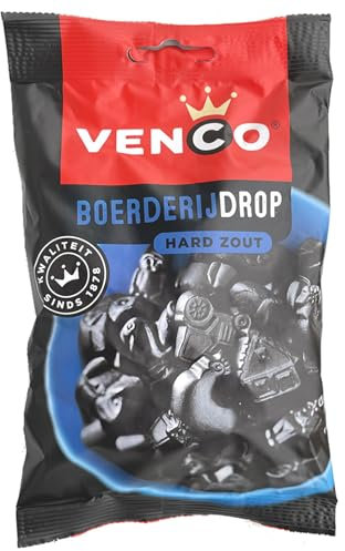 Venco Boerderijdrop I Zoute Drop aus Holland 120g I Salzige Harte Lakritz aus den Niederlanden I Holland Salzlakritze