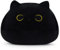 SNOWOLF Cuscino in peluche a forma di gatto, peluche Kawaii, super morbido, per ragazze e ragazzi, regalo di compleanno (30 cm, nero)