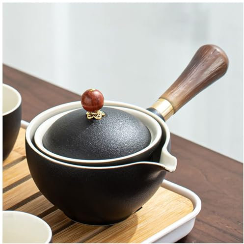 WIWIDANG 360 Rotation Tea Maker, 2023 New 360° Rotation Tea Maker and Infuser, Ceramic Portable Travel Tea Set, Portable Magic Teapot Maker with Side Handle (Single teapot A)