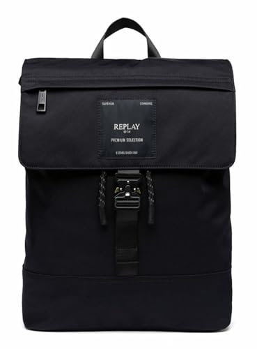 Replay Herren Rucksack mit Logo, Schwarz (Black 0098), Onesize