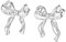 SIXDUTON Ohrringe Silber 925 für Damen, Kleine Bogen Hängend Ohrringe Hypoallergen Ribbon Gold 14 Karat Vergoldet Ohrstecker Schmuck Geschenk für Frauen (Silber)