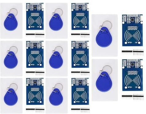 8 pcs RFID RF IC Card Induction Module, 13.56 MHz | SPI Interface, Working Current: 13-26 mA/DC 3.3 V, Compatible with Arduino and Compatible with Raspberry Pi