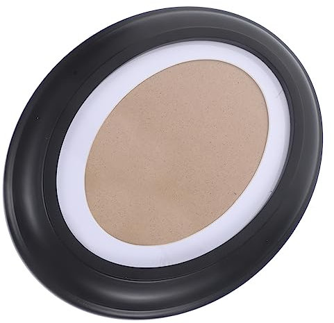 PRETYZOOM Ovaler Massivholz Bilderrahmen 7 Zoll Schwarz – Wand- & Tischdekoration Für Fotos 8.7X6.7X0.9 Zoll Mit Nahtlosen Nägeln Für Wohnzimmer & Schlafzimmer