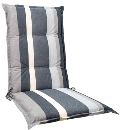 Dehner Gartenstuhl-Polster Ligura für Hochlehner, 71 x 50 x 50 cm, Baumwolle/Polyester/Viskose, grau