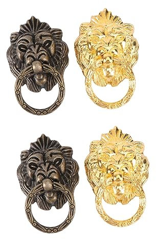 jojofuny 4stücke Türknauf Aus Langlebigen Material Schubladengriff Mit Schlichtem Löwenkopf-design Schubladenknöpfe Einfach Zu Montieren Möbelzubehör Für Schränke Und Werkzeug Für Schrankmo