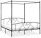 ARKEM Himmelbett-Gestell Schwarz Metall 180 x 200 cm Himmelstange Klemmen Betthimmel Stange Himmelbett Gestell Moskitonetz Halterung Bett 284438