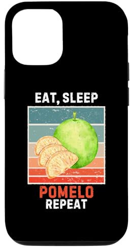 Hülle für iPhone 14 Pro Pomelo Repeat Vintage Pomelo Lover im Retro-Look „Eat, Sleep“
