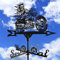 Gartenstecker aus Metall, Windfahne, Tierornament, Metall-Windfahn, Richtungsanzeige, Wetterhahn für Außenbereich, Haus, Dach, Bauernhof, Pavillon, Hof, Rasen, Terrasse, Rennbahn