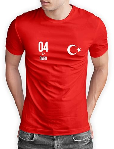 True Statements Türkei T-Shirt „WM 2026“ Türkiye Trikot Fußball Shirt Herren Damen Unisex Weltmeisterschaft - personalisiert mit Zahl & Namen - Fanartikel Fan-Outfit - EU-Größen S bis 5XL