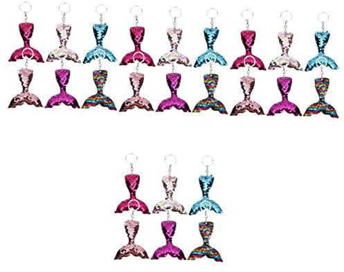 KOMBIUDA Stk Schlüsselanhänger mit Fischschwanz Partygeschenke für Meerjungfrauen Geldbörse Schlüsselanhänger mermaid party schlüsselanhänger pink Tasche hängende Dekoration Plastik