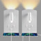 2PCS Applique Murale Interieur LED, Liseuse de Chevet avec interrupteur, port de charge USB, Rotation à 360°Liseuses Murales, 3000K Lampe de Lecture de Chevet Applique Murale pour Chambre, Salon(D)