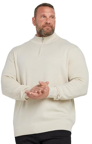 BadRhino Big & Tall Milano Quarter Zip Jumper - Men's - Plus Size Curve