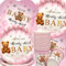 Doyomtoy Vaisselle de Fête Ours en Peluche Anniversaire Ours Vaisselle Papier Set Assiettes en Papier Serviettes Tasses pour Fête à Thème Baby Shower Décorations d'anniversaire 20 personnes