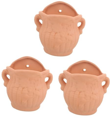 BESPORTBLE 3pièces Support De Plante Suspendu Mural Pot De Créatif Et Élégant pour Décorer Intérieur Et Extérieur pour Plantes Et Couleur Terre Cuite