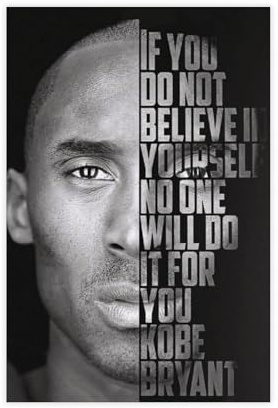 WebeRt Kobe Bryant Zitate Leinwand Poster Schlafzimmer Dekor Landschaft Büro Zimmer Dekor Geschenk 30 x 45 cm