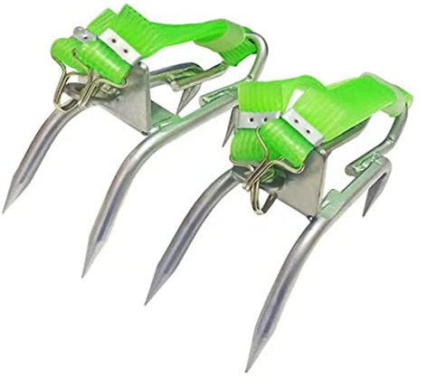 Tree Climbing Crampons - Portable Stainless Steel Foot Buckle Climbing Aids for Jungle Survival, Fruit Picking, Hunting, and Forest Accessories