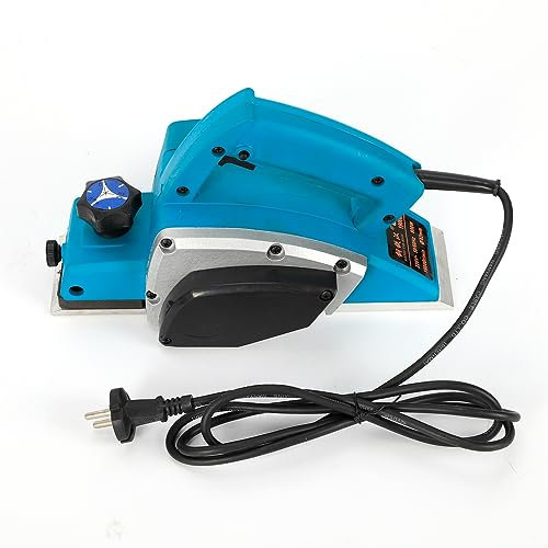 Elektrische Hobelmaschine 800W Holzhobel Elektrohobel 16000RPM Elektrischer Hobel 28x7.6x16cm Tragbarer Hand wood Planer Mit 8.4cm langem Hobelmesser 1-2mm Spantiefe