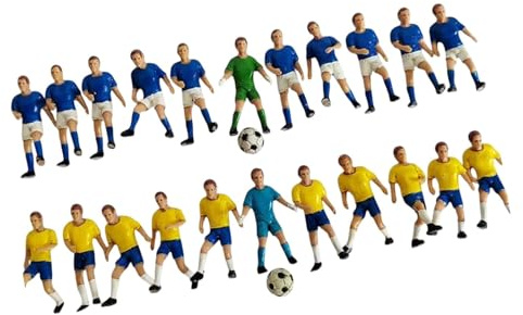 KiBcsLic 22 Stück Miniatur Fußballspieler Spielfiguren, Basteln für Die Schreibtischdekoration