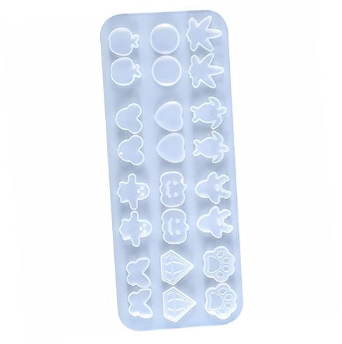 OSALADI 1 Stück Silikon Ohrring Form für DIY Schmuckherstellung Epoxidharz Gießform Mini Ohrstecker Silikonform mit Individueller Gestaltungsmöglichkeit für Kreative Bastelprojekte
