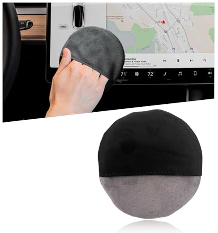 LunarCharm Cleaning Cloth for Car Screens, Round Microfibre Cleaning Pad for Car Screens, Foldable Cleaning Cloth for Touchscreens, Easy to Carry