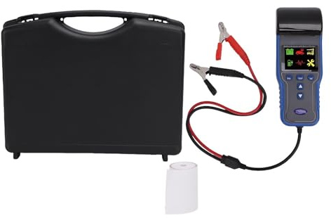 Eujgoov Tester per Auto per Auto con Tester Batteria 12 V 24 V Tester Batteria 100-2000CCA con Stampante per la Barca per Moto per Camion per Veicoli