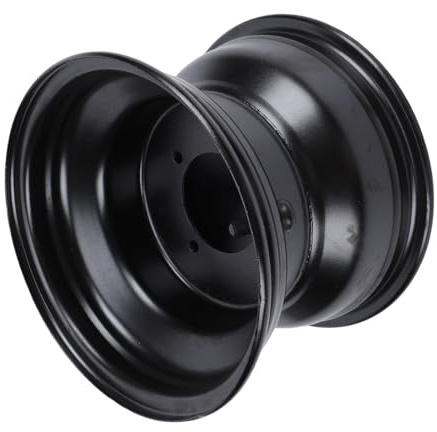 Akozon 8-Zoll-ATV-Felge, 18x9,50-8 Stahlfelge mit 4 Löchern, Schwarze Lackierung für Go-Kart, Quad, Dirtbike, Aufsitzrasenmäher