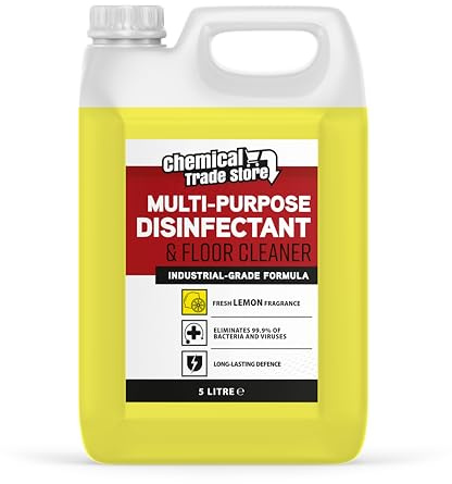 Chemical Trade Store - Multi-Purpose Disinfectant and Floor Cleaner 5L - Cleans and Disinfects Hard Surfaces, Tiles, Bathrooms - Ideal for Commercial & Domestic Use, Kills Germs
