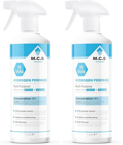 M.C.S MCS Industrial-Hydrogen Peroxide 3%, 1 Litre (Pack of 2)